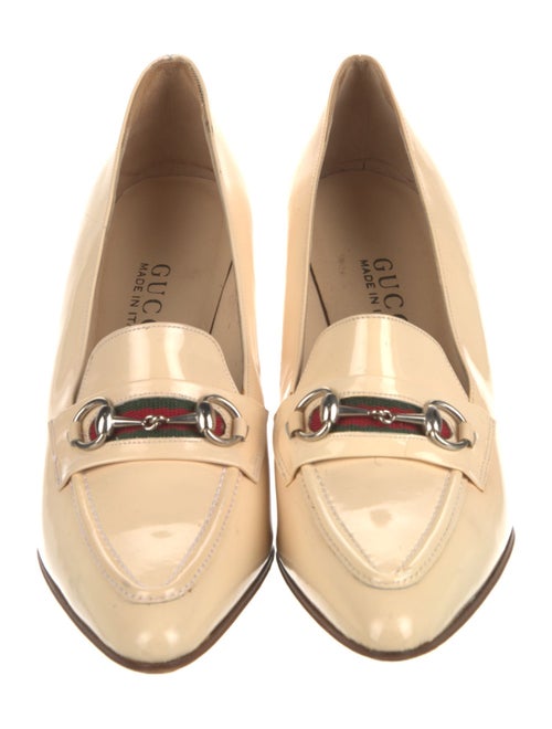 Gucci Web Accent Patent Leather Pumps