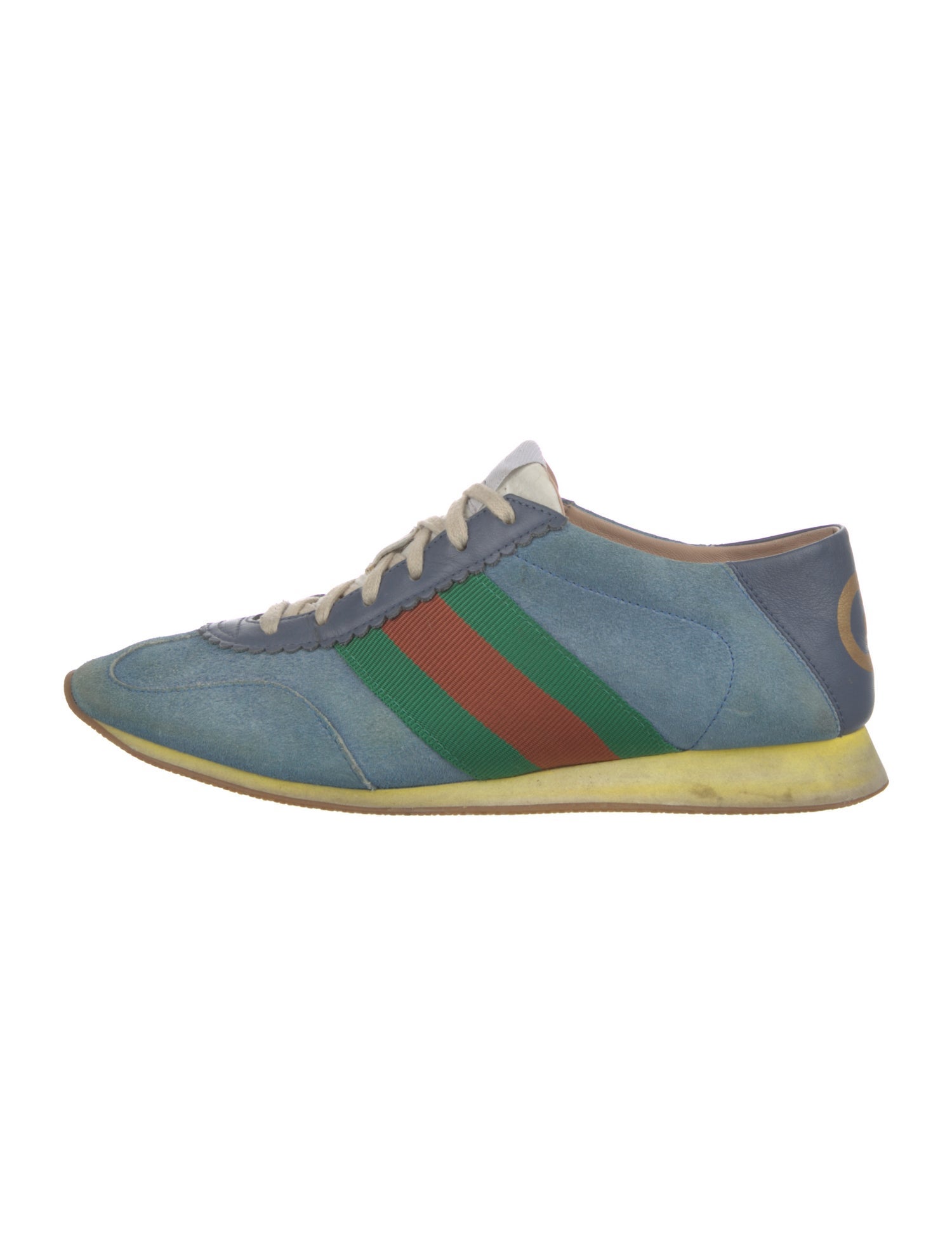 Gucci Web Accent Suede Sneakers