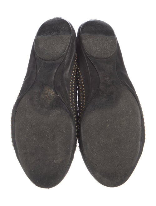 Gucci Leather Whipstitch Trim Ballet Flats