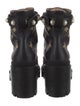 Gucci Bee's & Stars Accent Leather Combat Boots