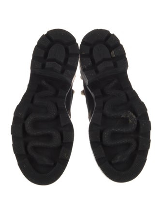 Gucci Bee's & Stars Accent Leather Combat Boots