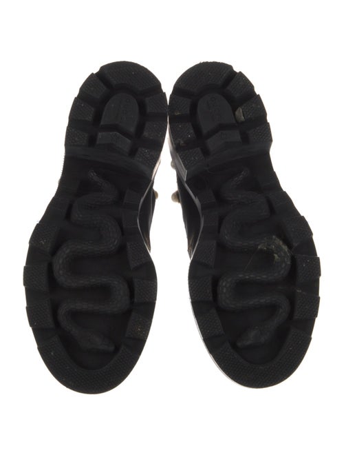 Gucci Bee's & Stars Accent Leather Combat Boots