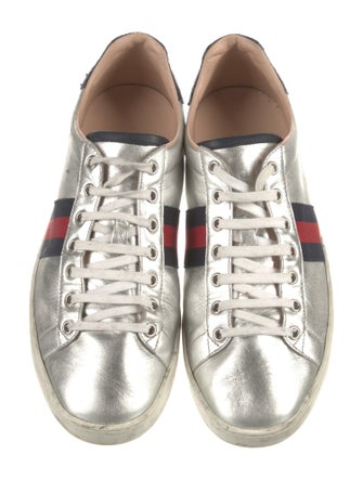 Gucci Leather Striped Sneakers