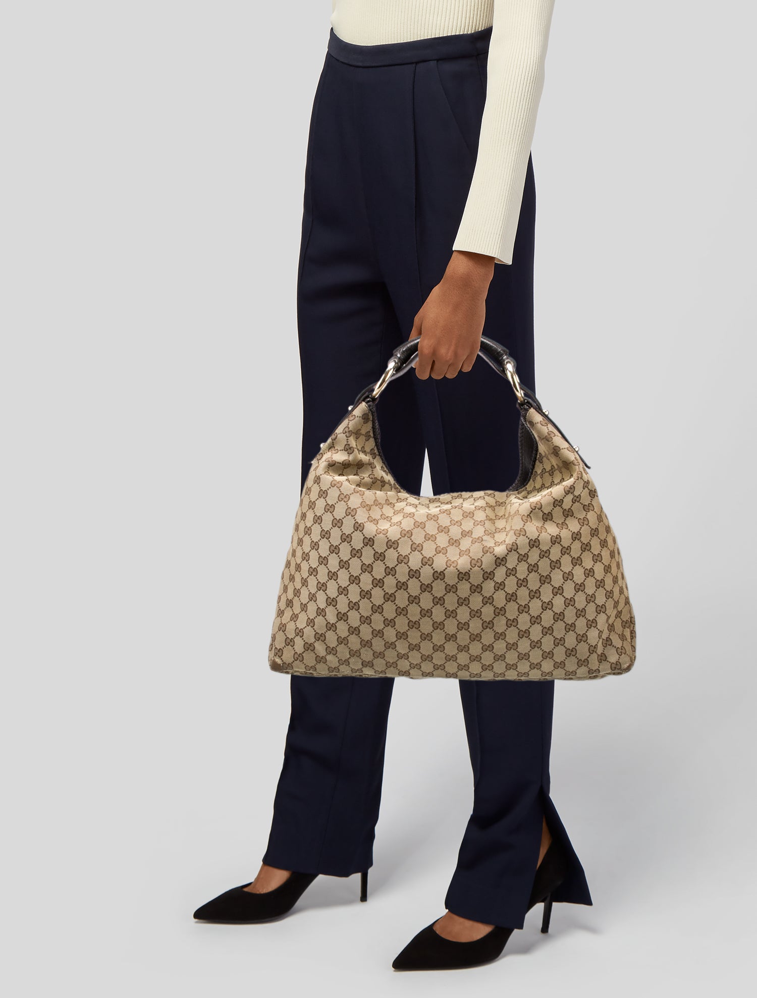 Gucci GG Canvas Horsebit Chain