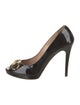 Gucci Horsebit Accent Patent Leather Pumps