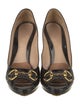 Gucci Horsebit Accent Patent Leather Pumps