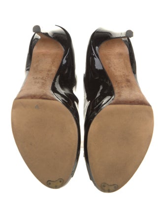 Gucci Horsebit Accent Patent Leather Pumps