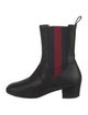 Gucci Sylvie Web Accent Leather Chelsea Boots