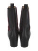 Gucci Sylvie Web Accent Leather Chelsea Boots