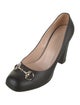 Gucci Horsebit Accent Leather Pumps
