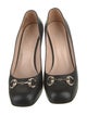 Gucci Horsebit Accent Leather Pumps