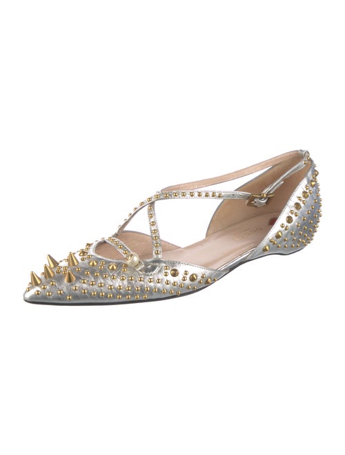 Gucci Faux Pearl Accents Leather D'Orsay Flats