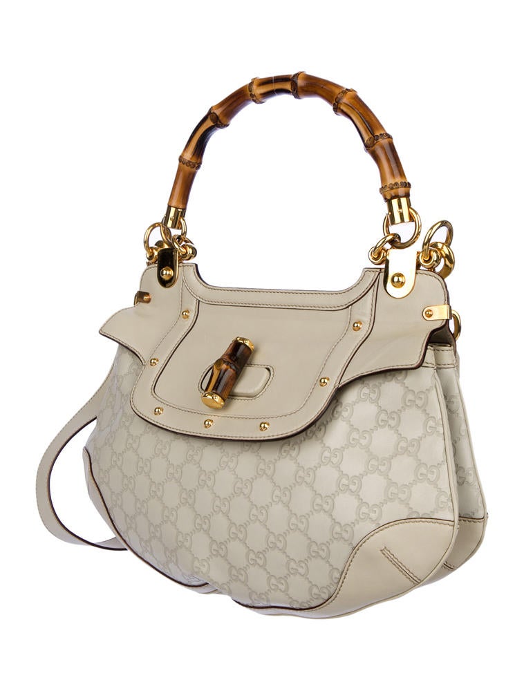 Gucci Guccissima Bamboo Satchel