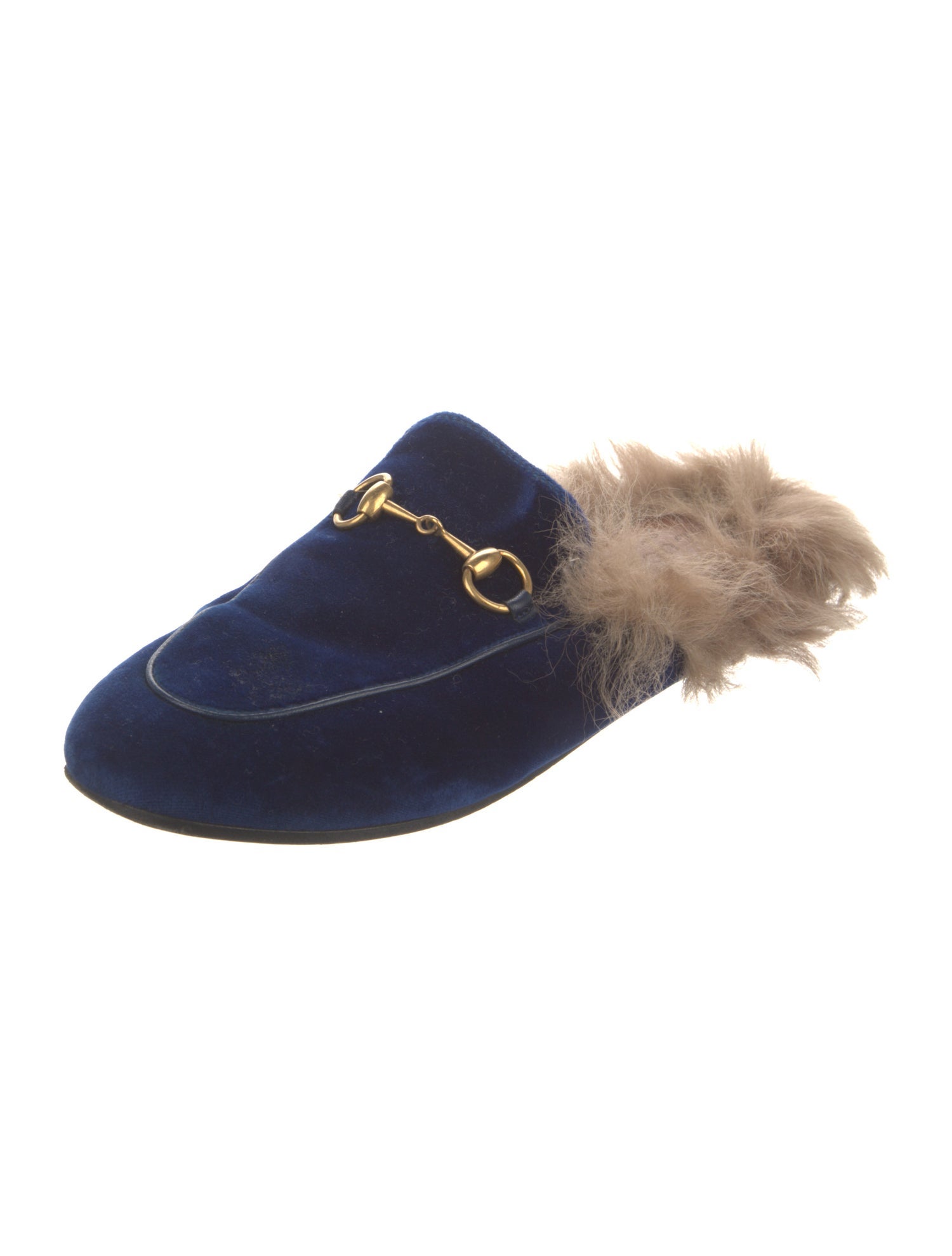 Gucci Horsebit Accent Velvet Mules