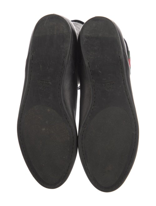 Gucci Web Accent Leather Riding Boots