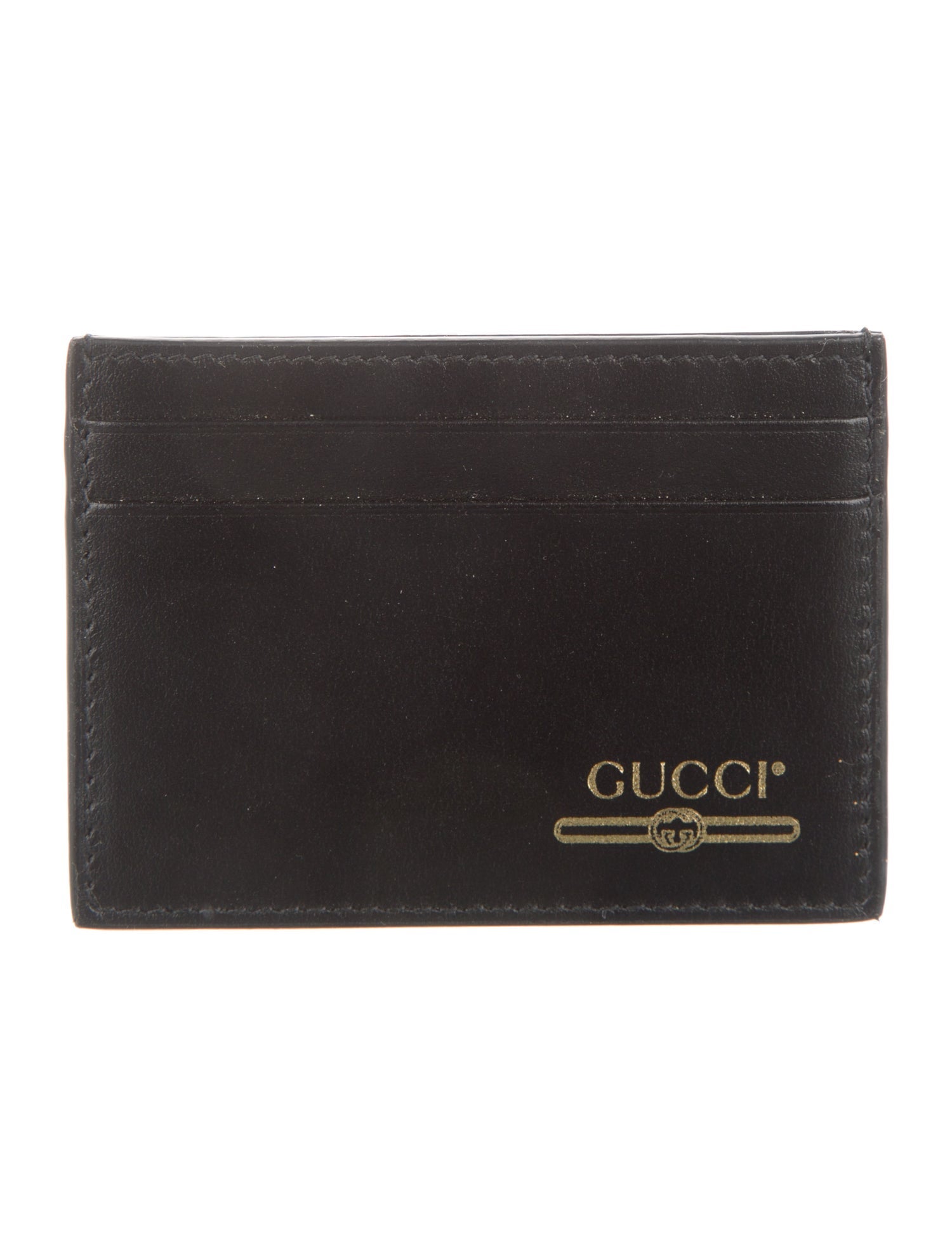 Gucci Signature Logo Leather Card Holder