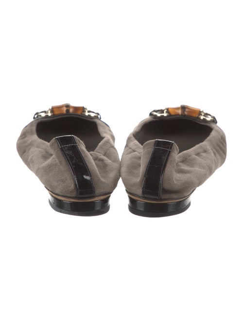 Gucci Horsebit Accent Suede Flats