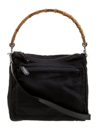 Gucci Bamboo Bamboo Nylon Tote Bag