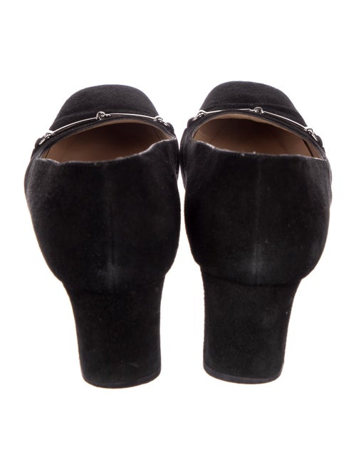 Gucci Horsebit Accent Suede Pumps