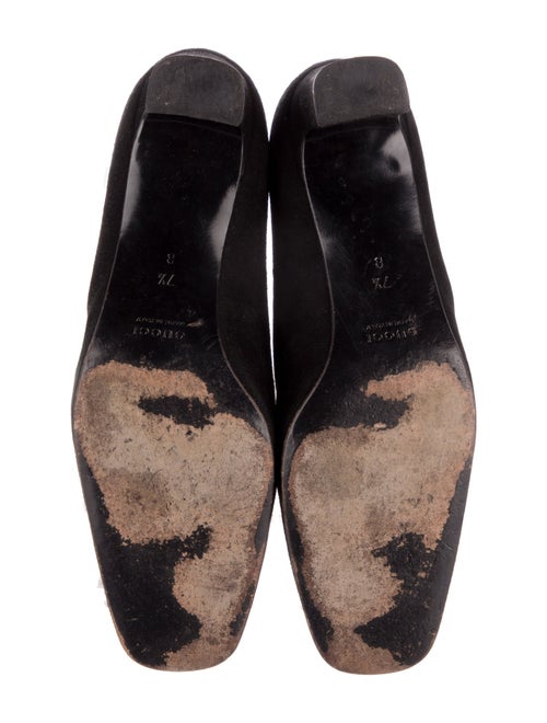 Gucci Horsebit Accent Suede Pumps