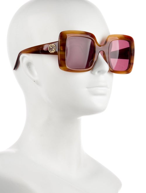Gucci Interlocking G Logo Square Sunglasses
