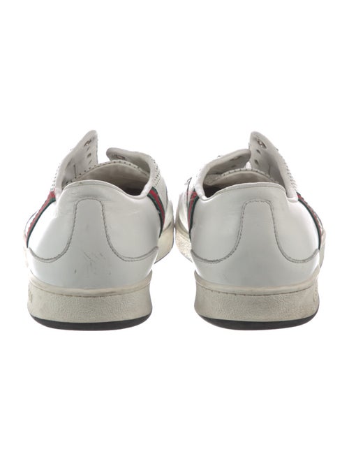 Gucci Web Accent Leather Sneakers