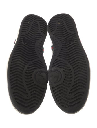 Gucci Web Accent Leather Sneakers