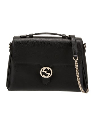 Gucci Leather Medium Dollar Interlocking G Crossbody Bag Medium