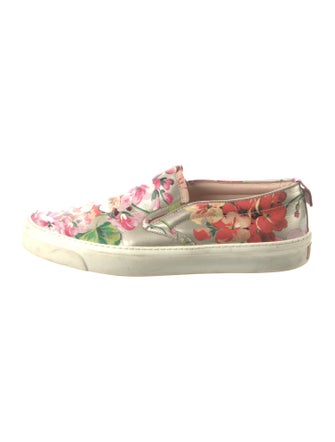 Gucci Blooms Print Leather Sneakers