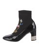 Gucci Patent Leather Floral Print Sock Boots