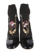 Gucci Patent Leather Floral Print Sock Boots