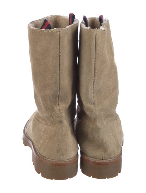 Gucci Sylvie Web Accent Suede Boots