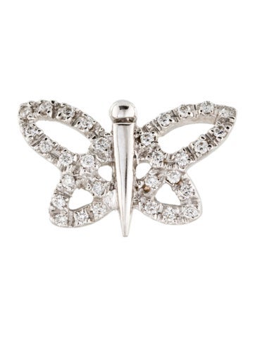 Gucci Stud 18K Diamond Butterfly Single Earring