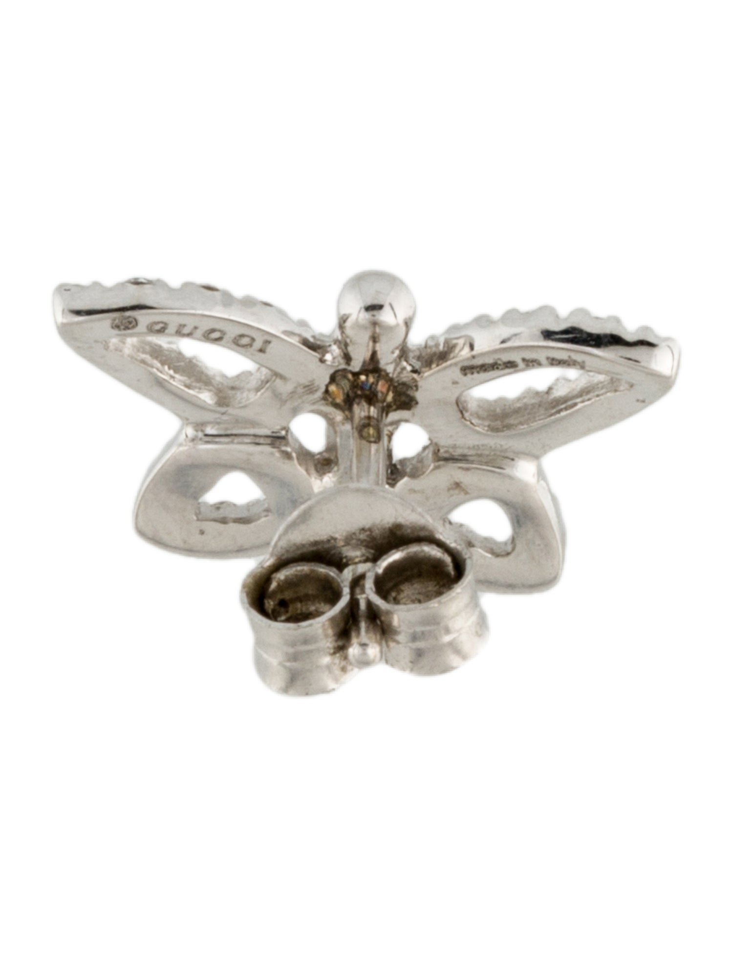 Gucci 18K Diamond Butterfly Single Stud Earring