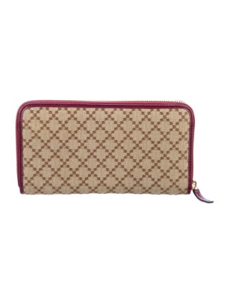 Gucci Diamante Print Canvas Continental Wallet