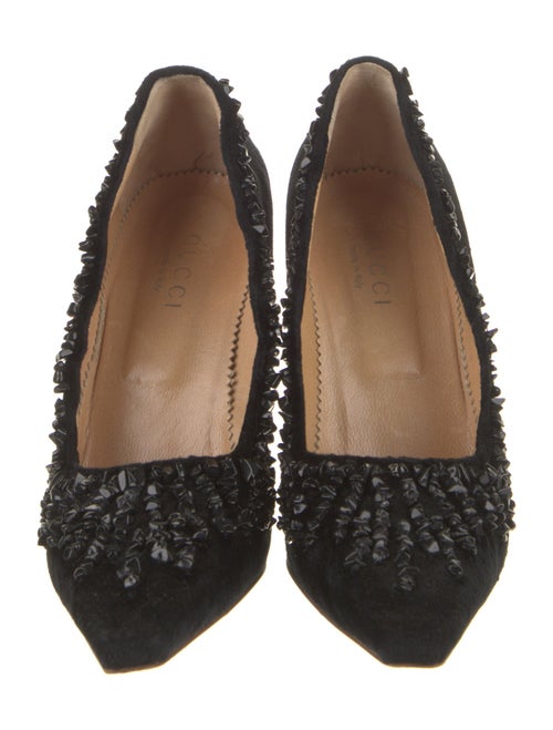 Gucci Velvet Studded Accents Pumps