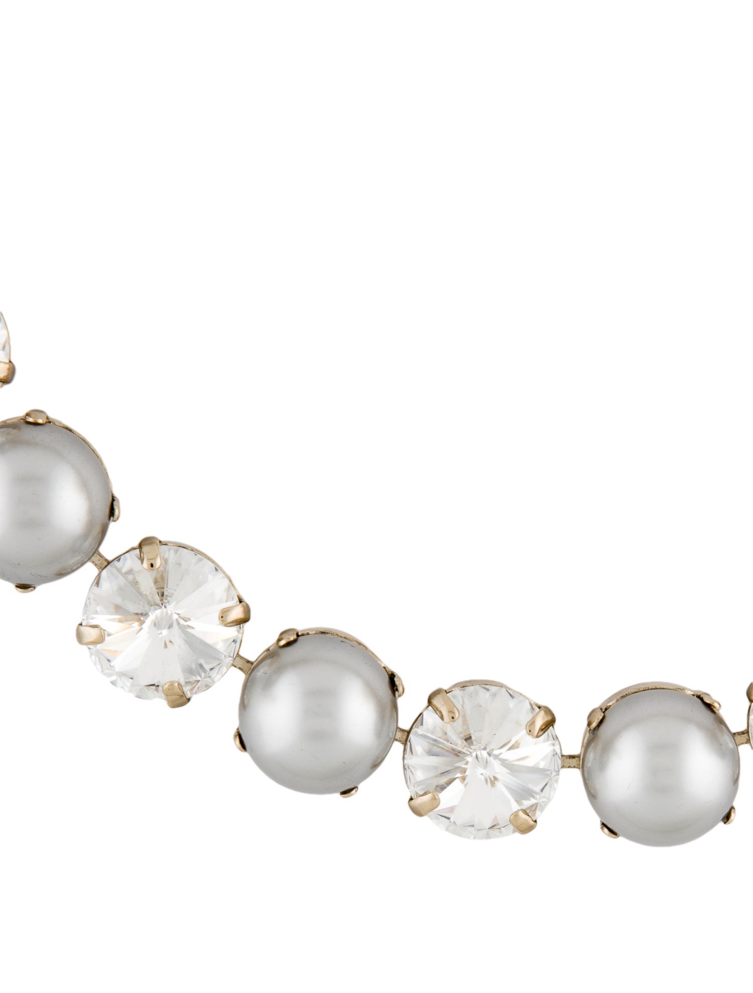 Gucci Crystal & Faux Pearl Choker Necklace