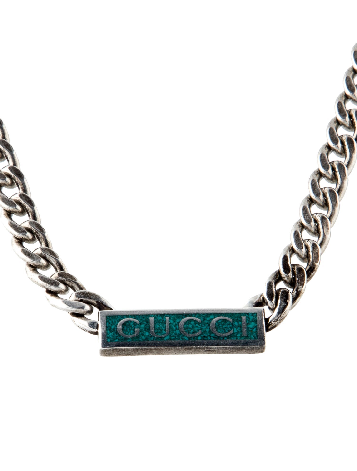 Gucci Enamel Pendant Necklace