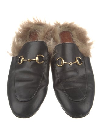Gucci Horsebit Accent Leather Mules