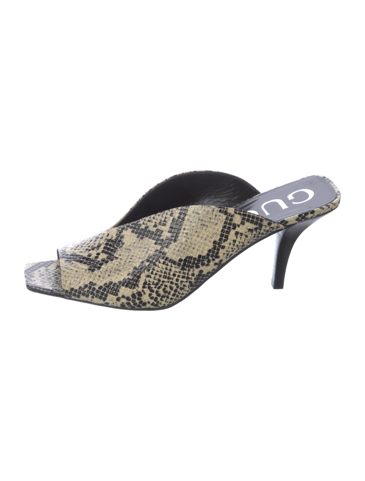 Gucci Leather Animal Print Slides