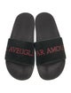 Gucci Velvet Graphic Print Slides
