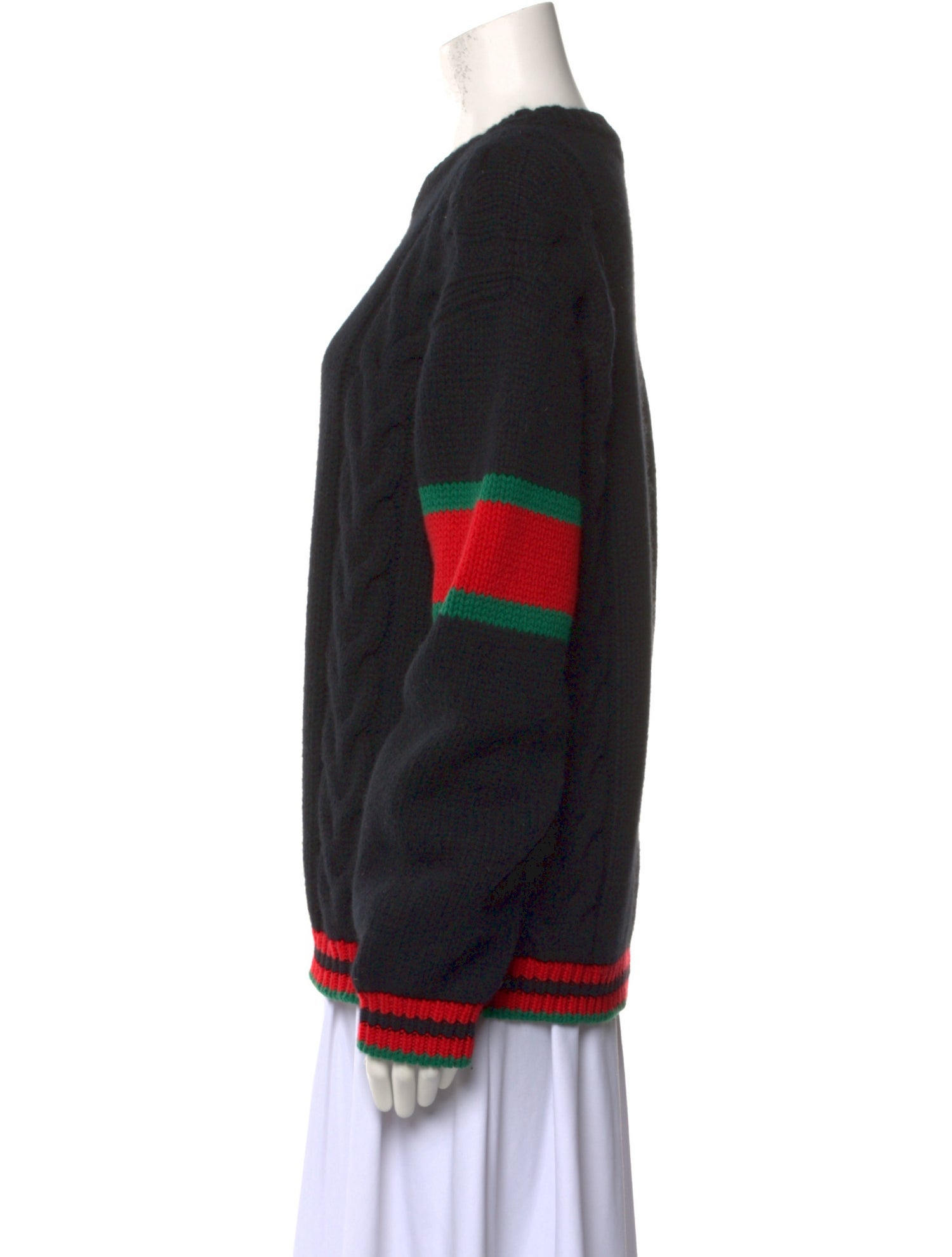 Gucci Web Accent Wool Pullover