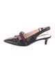 Gucci Web Accent Leather Slingback Pumps