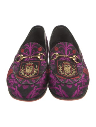 Gucci Horsebit Accent Printed Loafers