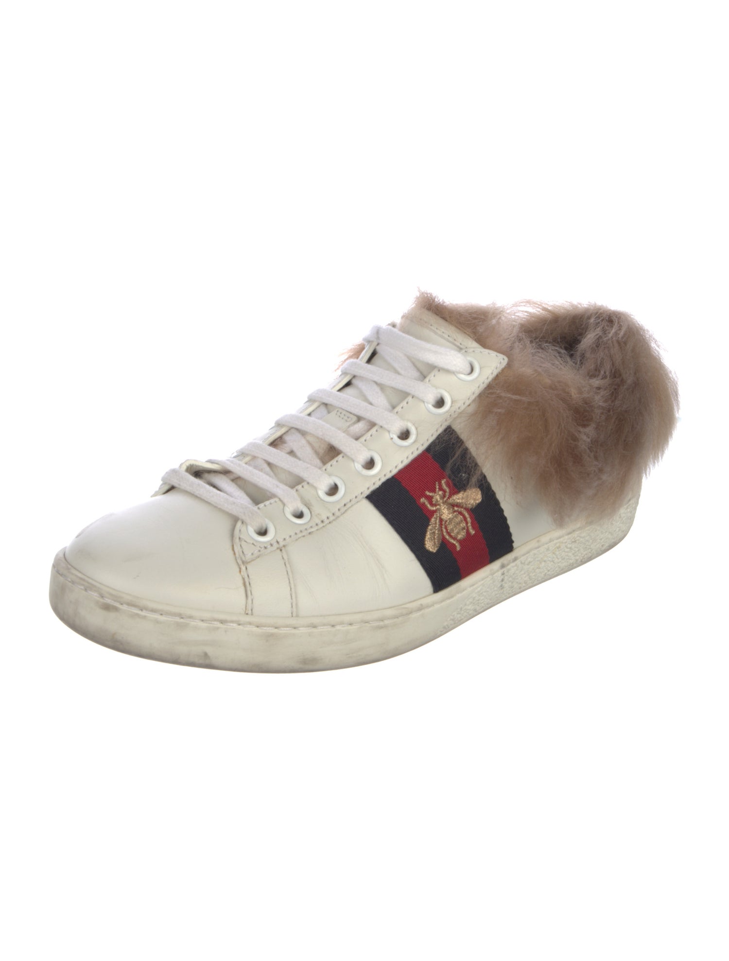 Gucci Sylvie Web Accent Leather Sneakers