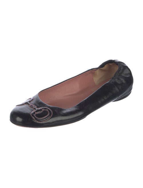 Gucci Horsebit Accent Patent Leather Ballet Flats
