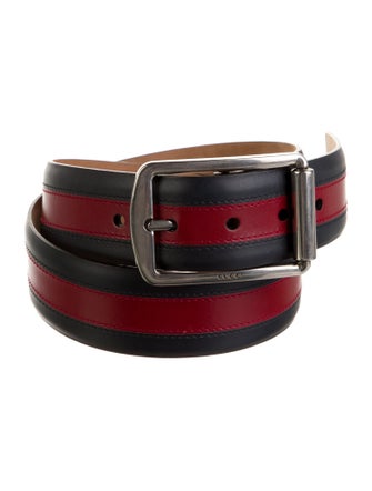 Gucci Sylvie Web Accent Leather Belt