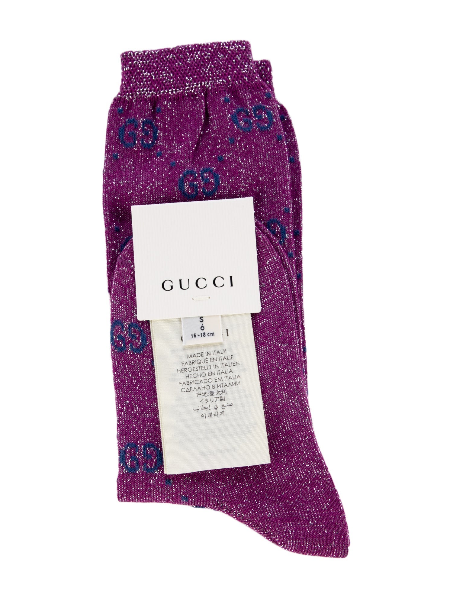 Gucci GG Logo Long Socks w/ Tags