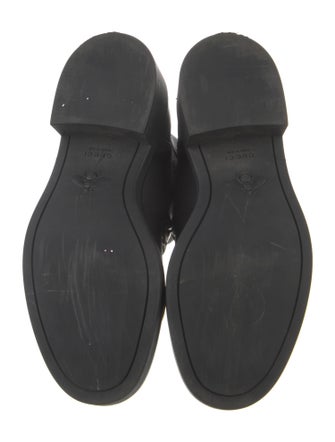 Gucci Chain-Link Accent Leather Combat Boots