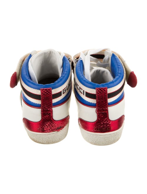 Gucci Web Accent Leather Sneakers